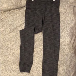 Athleta gray and black spandex tights